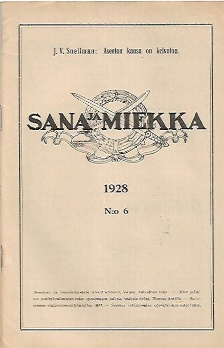 Sana ja Miekka 6/1928