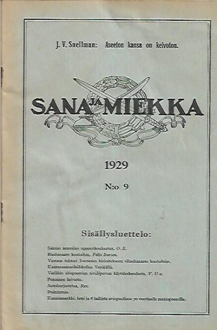 Sana ja Miekka 9/1929