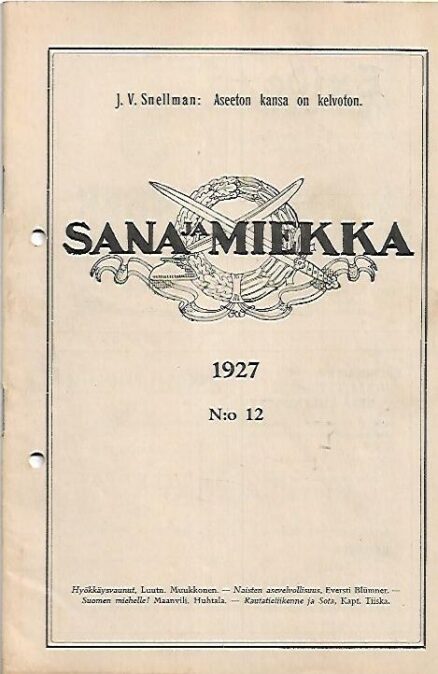 Sana ja Miekka 12/1927