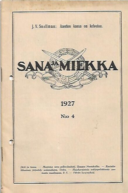 Sana ja Miekka 4/1927