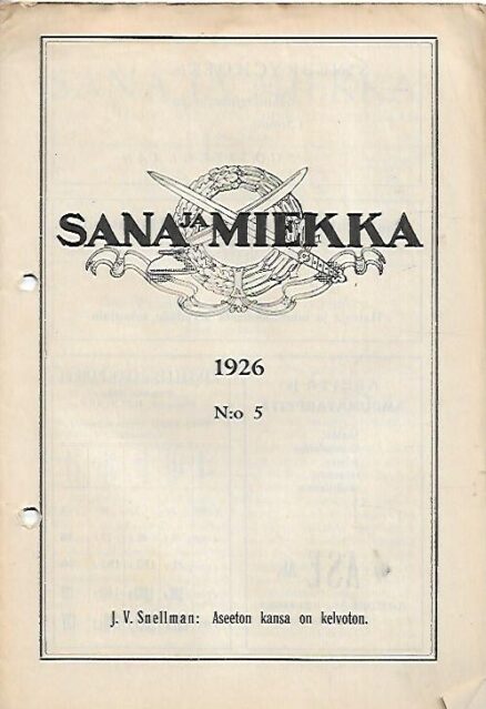 Sana ja Miekka 5/1926