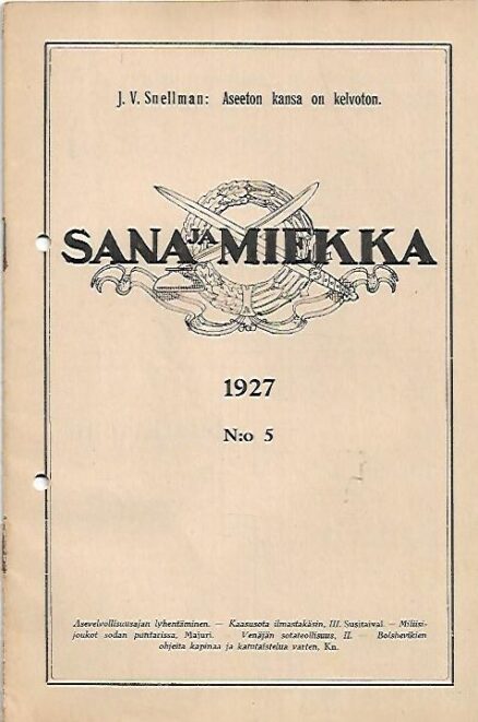 Sana ja Miekka 5/1927