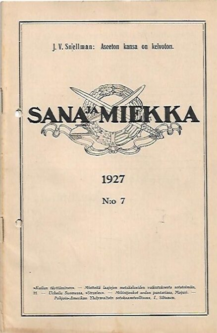 Sana ja Miekka 7/1927