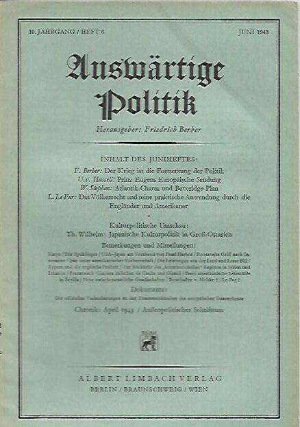 Auswärtige Politik - Juni1943