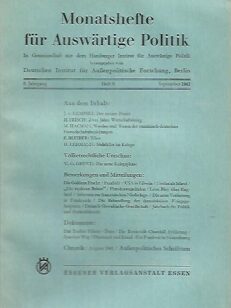 Monatshefte für Auswärtige Politik - September 1941