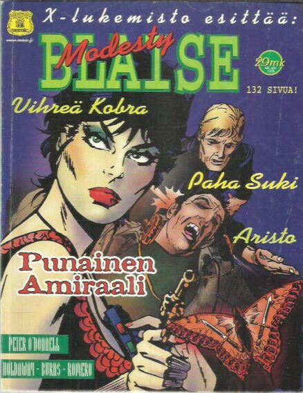 X-lukemisto esittää 1/1997 - Modesty Blaise - Punainen amiraali, Vihreä kobra, Paha Suki, Aristo
