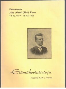 Kansanedustaja Juho Alfred (Ahvi) Komu 10.12.1877 - 16.12.1928 (Haapavesi)