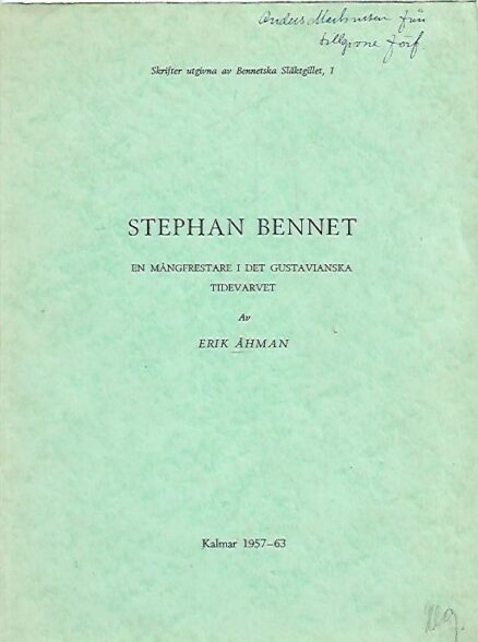 Stephan Bennet - En mångfrestare i det gustavianska tidevarvet