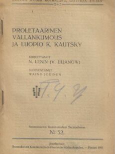 Proletaarinen vallankumous ja luopio K. Kautsky