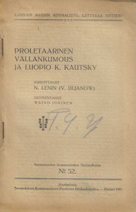 Proletaarinen vallankumous ja luopio K. Kautsky