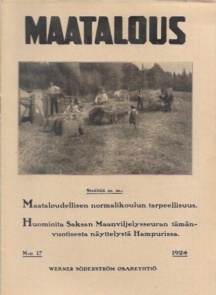 Maatalous (N:o 17, 1924)