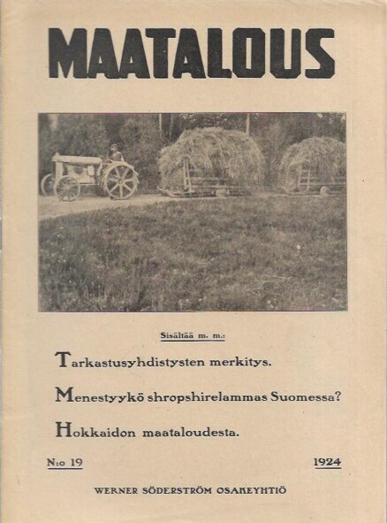 Maatalous (N:o 19, 1924)