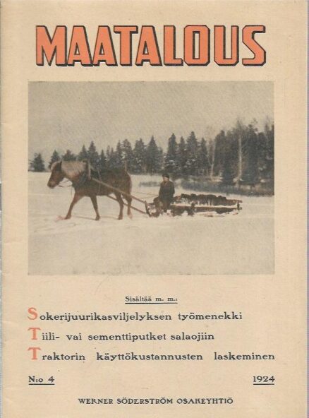 Maatalous (N:o 4, 1924)