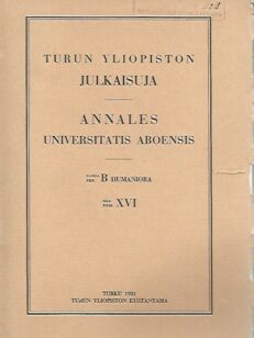 Turun yliopiston julkaisuja (sarja B, osa XVI)