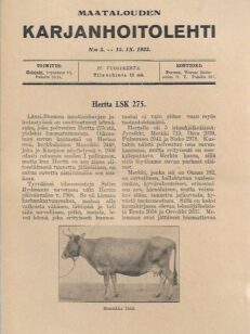Maatalouden Karjanhoitolehti (N:o 5, 1923)