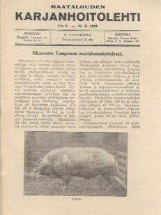 Maatalouden Karjanhoitolehti (N:o 8, 1922)