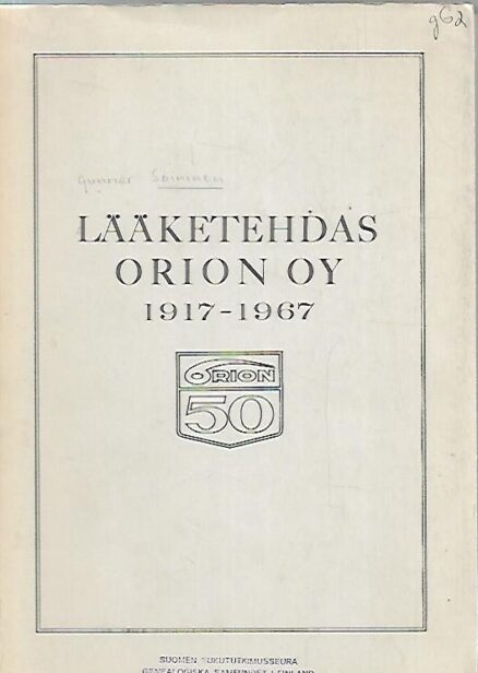 Lääkethdas orion Oy 1917-1967