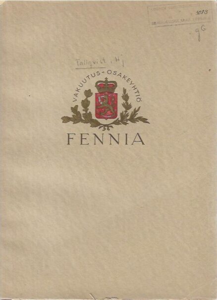 Vakuutus-osakeyhtiö Fennia 1882-1932