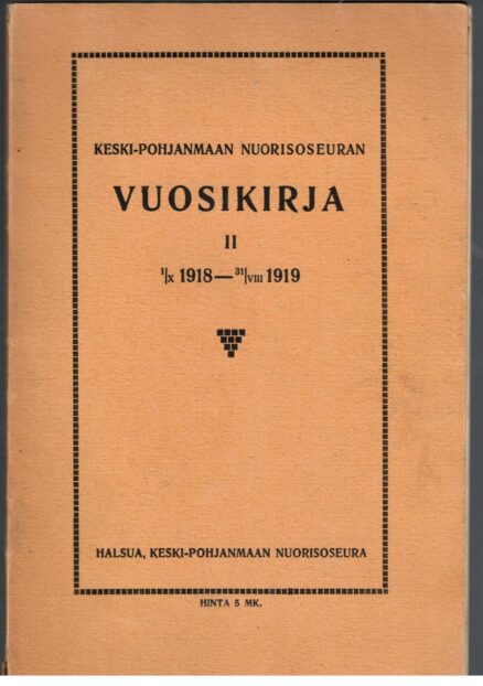 Keski-Pohjanmaan nuorisoseuran vuosikirja II 1918-1919