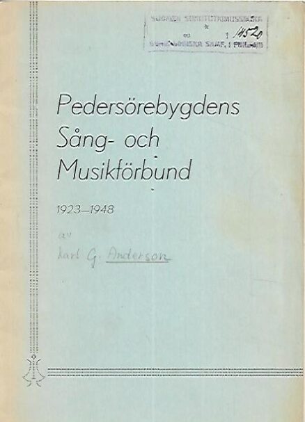 Pedersörebygdens Sång- och Musikförbund 1923-1948