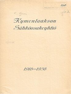 Kymenlaakson Sähköosakeyhtiö 1918-1938