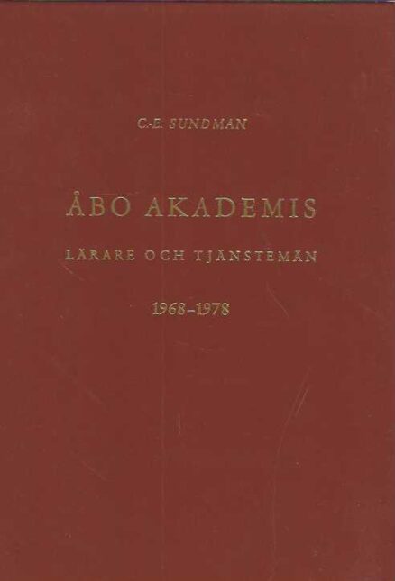 Åbo Akademis lärare och tjänstemän 1968-1978