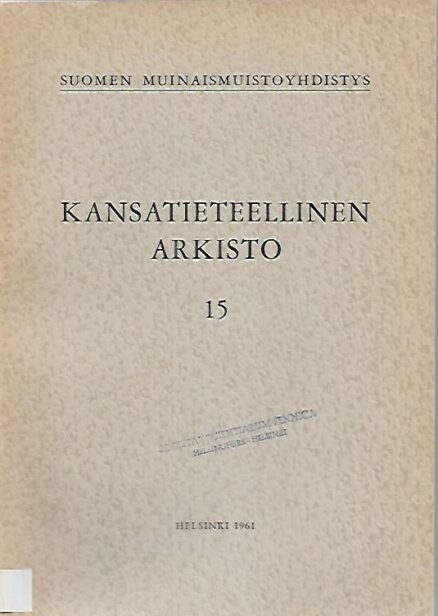 Kansatieteellinen arkisto 15