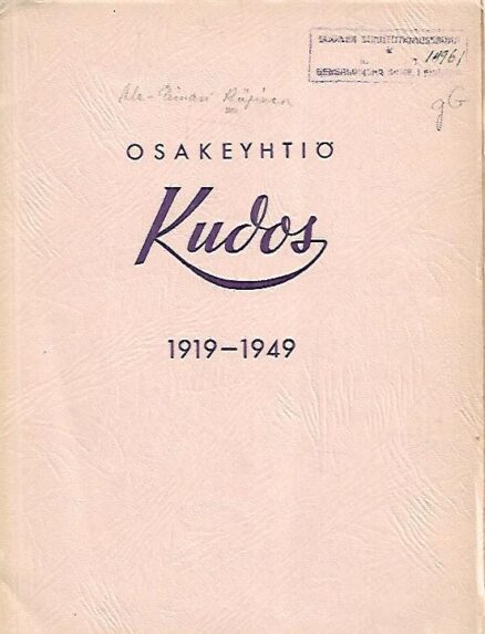 Osakeyhtiö Kudos 1919-1949