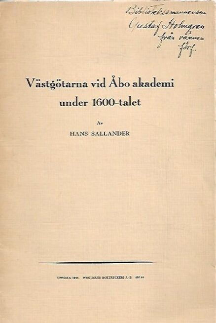 Västgötarna vid Åbo akademi under 1600-talet