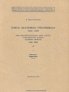 Turun akatemian väitöskirjat 1642-1828 II 7