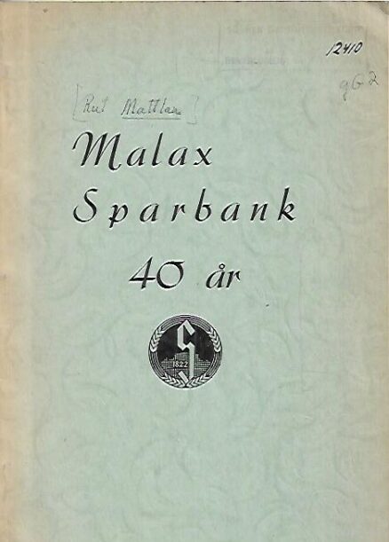 Malax Sparbank 40 år