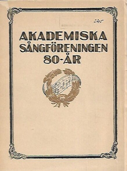 Akademiska Sångföreningen 80-år
