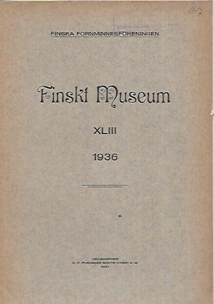 Finskt Museum XLIII 1936