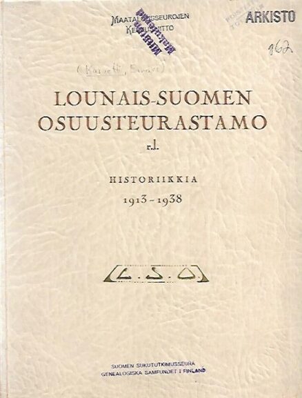 Lounais-Suomen Osuusteurastamo r.l. - Historiikkia 1913-1938