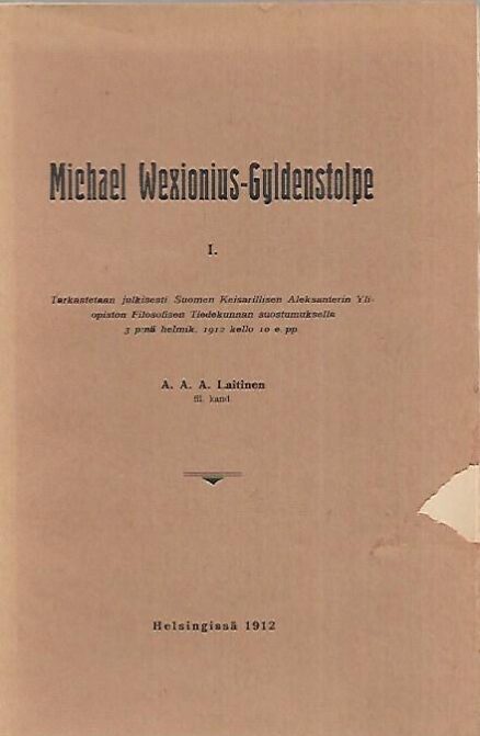 Michael Wexionius-Gyldenstolpe I.