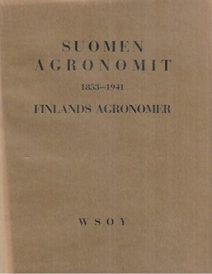 Suomen Agronomit 1853-1941