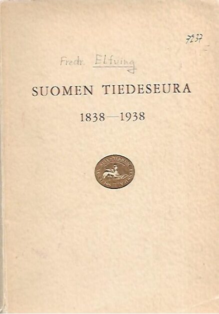 Suomen Tiedeseura 1838-1938
