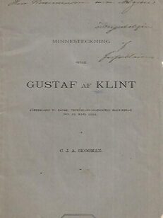 Minnesteckning öfver Gustaf af Klint