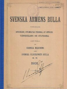 Svenska arméns rulla 1931