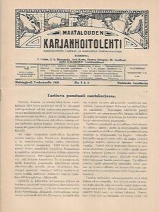 Maatalouden Karjanhoitolehti 5-6/1920