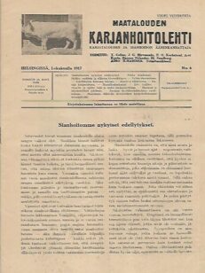 Maatalouden Karjanhoitolehti 6/1917