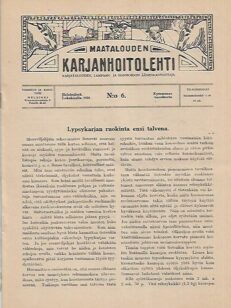 Maatalouden Karjanhoitolehti 6/1921