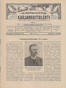 Maatalouden Karjanhoitolehti 7-8/1920