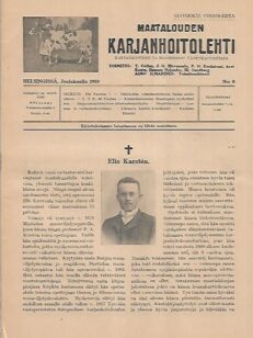 Maatalouden Karjanhoitolehti 8/1918