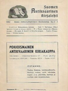 Suomen Antikvaarinen Kirjalehti 2-3/1942