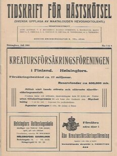 Tidskrift för Hästskötsel 3-4/1918