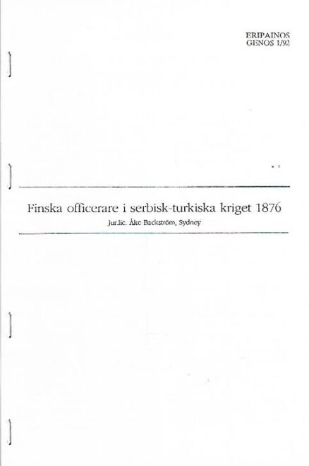 Finska officerare i serbisk-turkiska kriget 1876