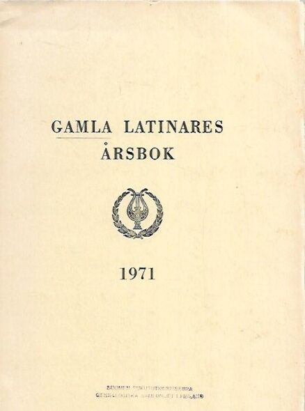 Gamla Latinares årsbok 1971