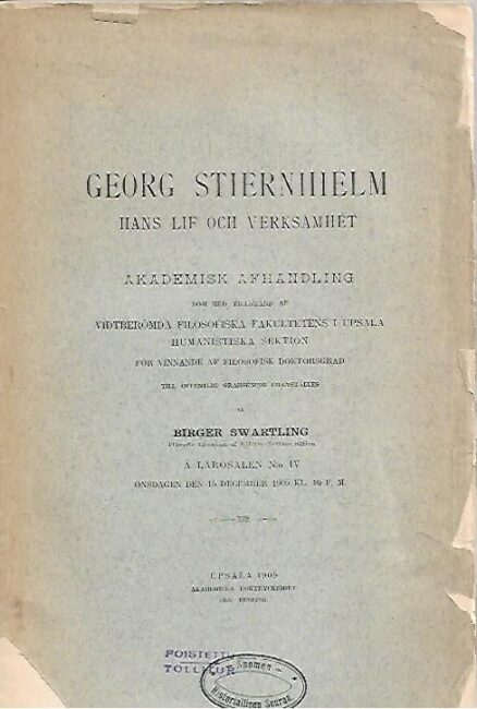 Georg Stiernhielm - Hans lif och verksamhet