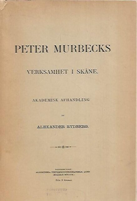 Peter Murbecks verksamhet i Skåne